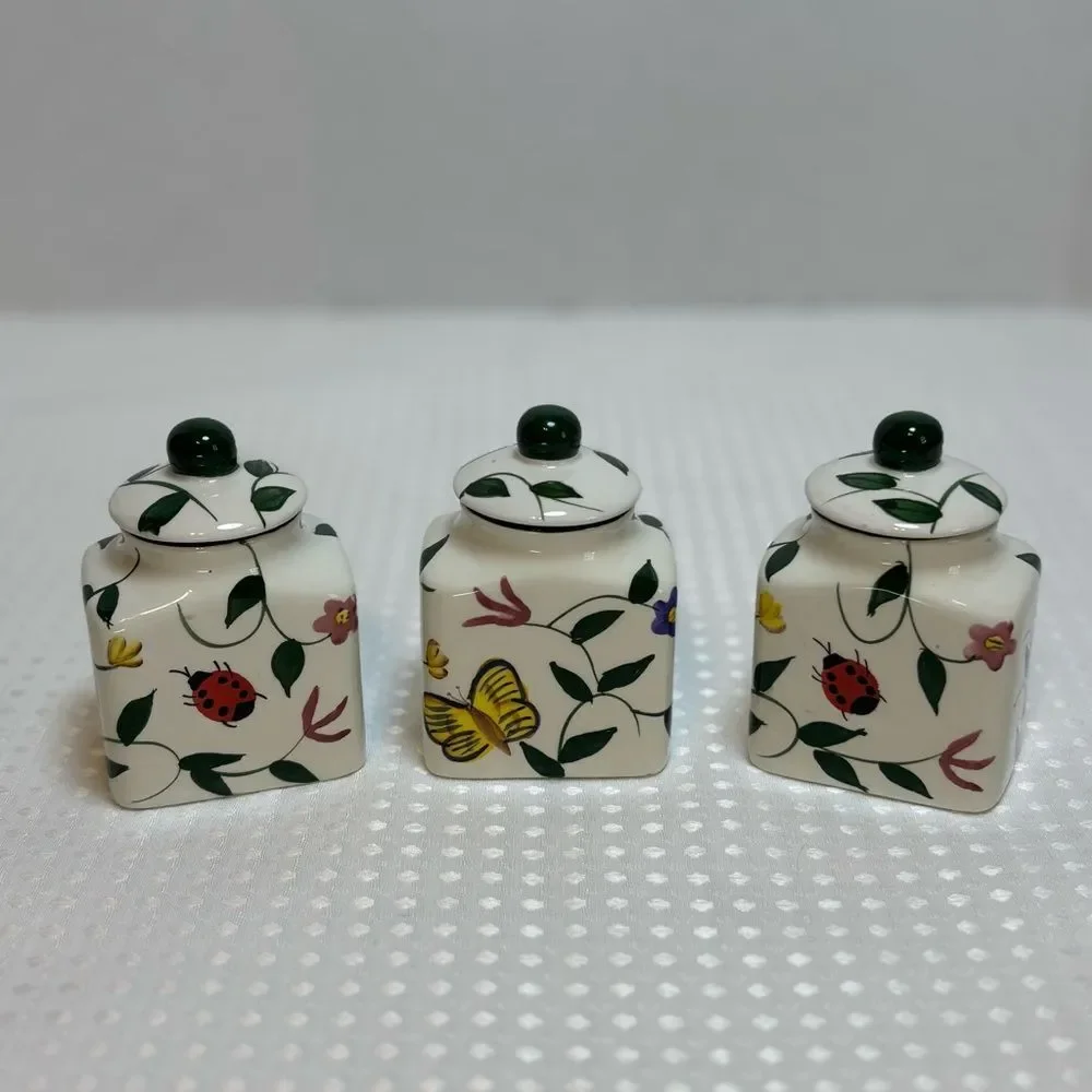 Baun Bros Butterfly Garden Spice Jars Set of 3